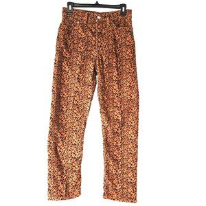 Levi's Wedgie Straight, Lepoard Print Corduroy Jeans Size 27